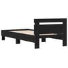 vidaXL Bedframe Zwart Eiken 203 x 95 x 70 cm Bewerkt hout