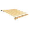 vidaXL Vervangingsdoek voor luifel 400x300 cm polyester geel en wit