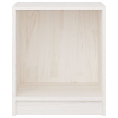 vidaXL Nachtkastje 35,5x33,5x41,5 cm massief grenenhout wit