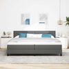 vidaXL Boxspringbed met matras Donkergrijs 200 x 200 cm Stof
