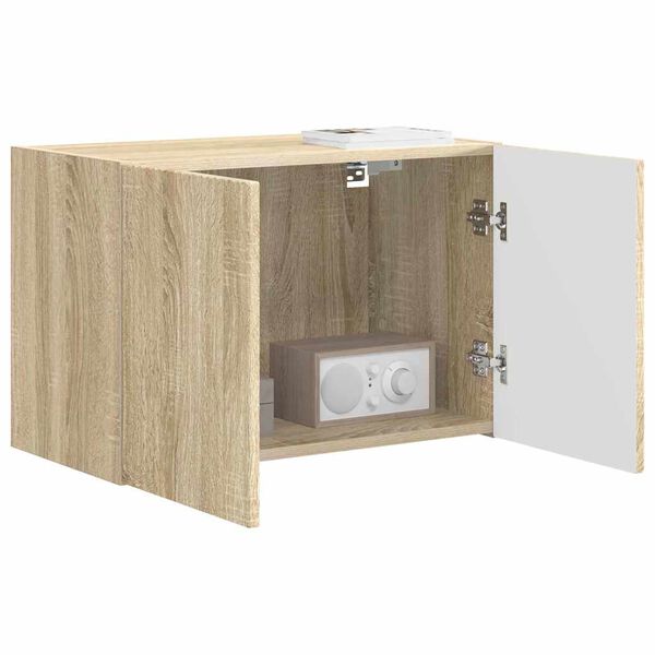 vidaXL TV-wandkast Sonoma Eiken 59,5 x 31 x 40 cm Bewerkt hout