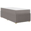 vidaXL Bedframe met matras Taupe 100 x 200 cm Stof