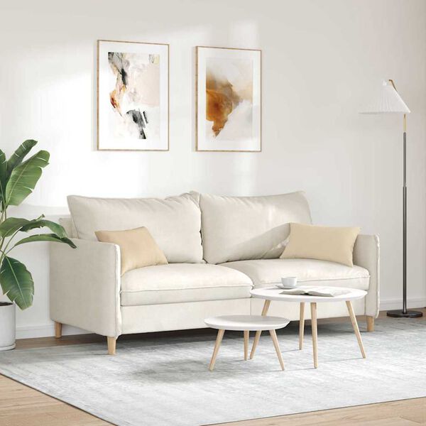 vidaXL Sofa Kussens 2 stuks Crème 50 x 30 cm Stof