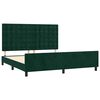 vidaXL Bedframe zonder matras 160x200 cm fluweel donkergroen