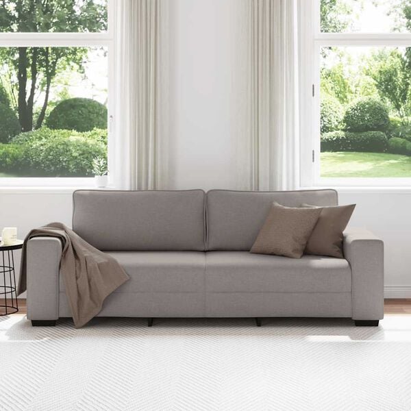 vidaXL 3-zitsbank Taupe 220x77x82 cm Stof