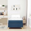 vidaXL Bedframe met matras Blauw 80 x 200 cm Stof