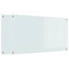 vidaXL Keukenachterwand 2 pcs Wit 110 x 60 cm gehard glas