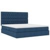 vidaXL Opbergbed met LED met matras Blauw 180 x 200 cm Polyester