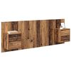vidaXL Hoofdbord Met Kast met lade 3 pcs Oud Hout Bewerkt hout