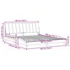 vidaXL Bedframe zonder matras "Hanko" stof taupe 180x200 cm