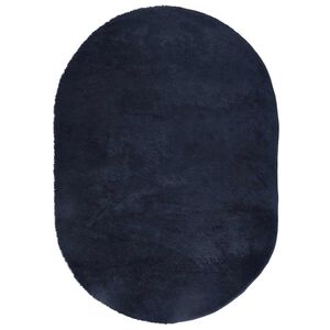 vidaXL Hoogpolig vloerkleed NAVARRA 300x200 cm polyester marineblauw