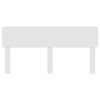 vidaXL Hoofdbord Glanzend Wit 200 cm Bewerkt hout
