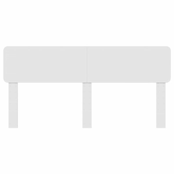 vidaXL Hoofdbord Glanzend Wit 200 cm Bewerkt hout