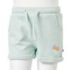 Kindershorts met trekkoord 128 gemengd lichtmintkleurig