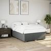 vidaXL Boxspring met matras stof donkergrijs 160x200 cm