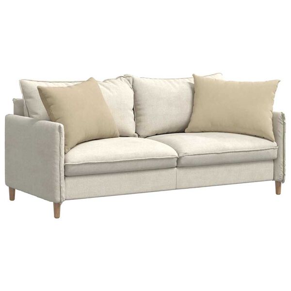 vidaXL Sofa Kussens 2 stuks Cr&egrave;me 70 x 50 cm Stof
