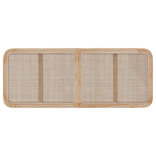 vidaXL Hoofdbord met hoofdeinde Naturel 140 x 55 x 3 cm Rattan