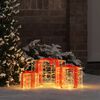 vidaXL Cadeau Doos met 60 LED 3 pcs Warmwit 20 x 20 x 20 cm Acryl