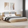 vidaXL Bedframe met Hoofdeinde Artisan Eiken 180 x 200 cm Bewerkt hout