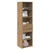 vidaXL Highboard Artisan Eiken 50 x 42,5 x 185 cm Bewerkt hout