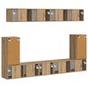 vidaXL Tv-meubelset Wandgemonteerd 5 pcs Artisan Eiken Bewerkt hout