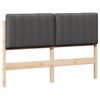 vidaXL Gestoffeerd hoofdbord Bruin en Donkergrijs 135 cm