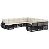 vidaXL Tuinbankenset 12 st Zwart poly rattan