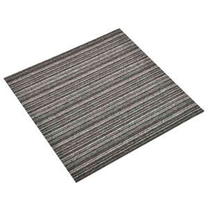 vidaXL Tapijt 20 st Gestreept Antraciet 50 x 50 cm 100% Polypropyleen
