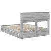 vidaXL Opslag bed met lade Grijs Sonoma 140 x 200 cm Bewerkt hout
