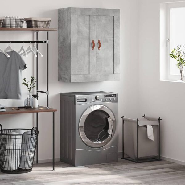 vidaXL Wandkast 69,5x34x90 cm bewerkt hout betongrijs