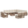 vidaXL Tuinbankenset 14 pcs Beige en Cr&egrave;me Wit poly rattan