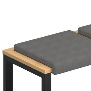 vidaXL Bankkussen 4 st Microvezel Donkergrijs Diepte 35 cm