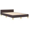 vidaXL Bedframe met hoofdeinde Donkerbruin 120 x 190 cm Stof