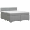 vidaXL Boxspringbed met matras Lichtgrijs 160 x 200 cm Stof