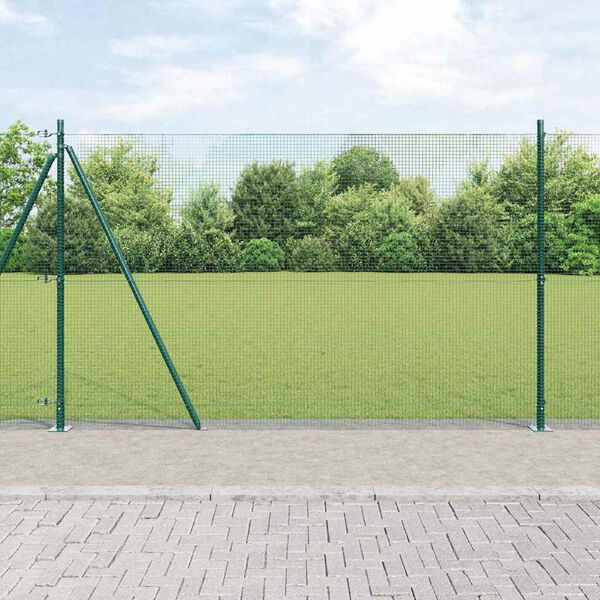 vidaXL Afrasteringspaal Groen 10 x 1,4 m (16 x 16 mm gaas)