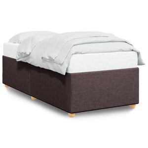 vidaXL Bedframe zonder matras 90x190 cm stof donkerbruin