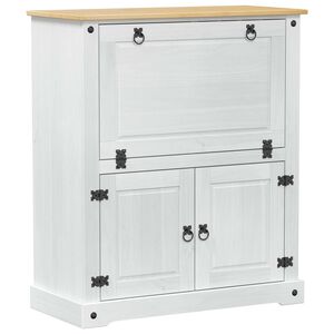 vidaXL Wijnkast Wit 97 x 45 x 114 cm Massief grenenhout