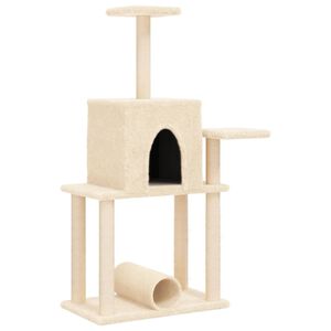 vidaXL Kattenmeubel met sisal krabpalen 122 cm cr&egrave;mekleurig