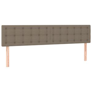 vidaXL Hoofdborden 180x5x78/88 cm stof taupe