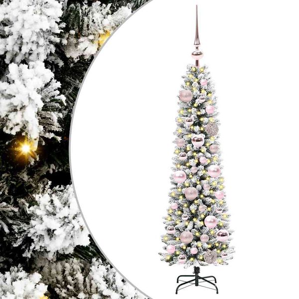 vidaXL Kunstkerstboom met 150 LED Wit 120 cm PVC en Metaal en Plastic