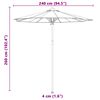 vidaXL Tuinparasol Donkergrijs 240 x 240 x 260 cm Bamboe