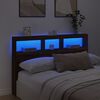 vidaXL Hoofdbordkast met LED-verlichting 160x17x102 cm bruin eiken