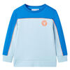 Kindertrui 128 felblauw en lichtblauw