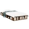 vidaXL Bedframe bewerkt hout gerookt eikenkleurig 75x190 cm