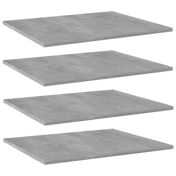 vidaXL Wandschappen 4 st 60x50x1,5 cm bewerkt hout betongrijs