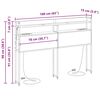 vidaXL Opslag hoofdbord met plank Gerookt eiken 160 cm Bewerkt hout