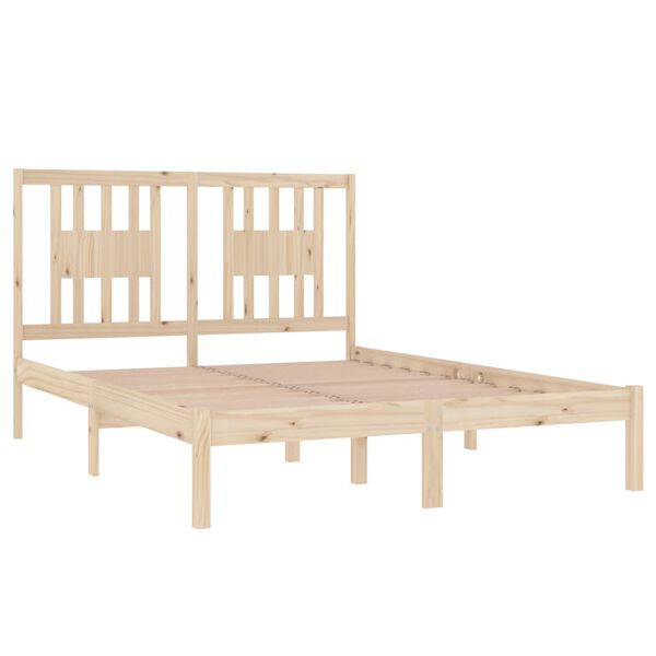 vidaXL Bedframe massief hout 120x190 cm