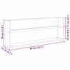 vidaXL Tijdschrift Rek met plank 2 pcs Gerookt eiken 80 x 12 x 30 cm