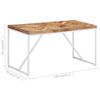 vidaXL Eettafel 140x70x76 cm massief acaciahout en mangohout