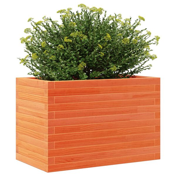 vidaXL Plantenbak 70x40x46 cm massief grenenhout wasbruin